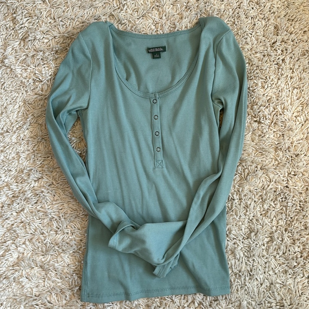 Wild Fable Everyday Tee With Snap Detail